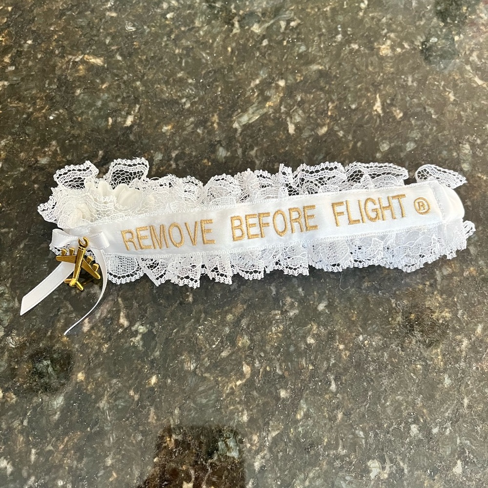 Aviation Theme Wedding Garter